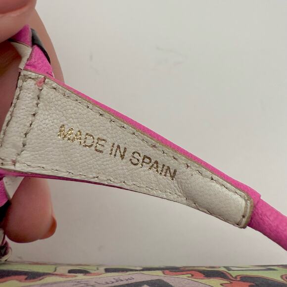 Emilio Pucci Multicolor Printed Flip Flop Slides Shoes Pink/Black | Fit US 9.5 - Picture 10 of 11